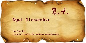 Nyul Alexandra névjegykártya